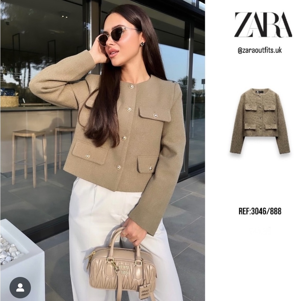 Zara Green Flap Jacket NWT